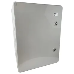 Ide Abs403022 Coffret Abs étanche Ip54 400x300x220 Porte Opaque - Avec Plaque De Montage