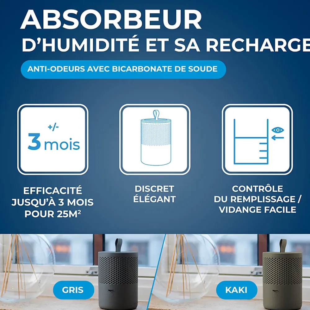 Starwax Absorbeur d'humidité compact 25m² + 1 tablette 500g