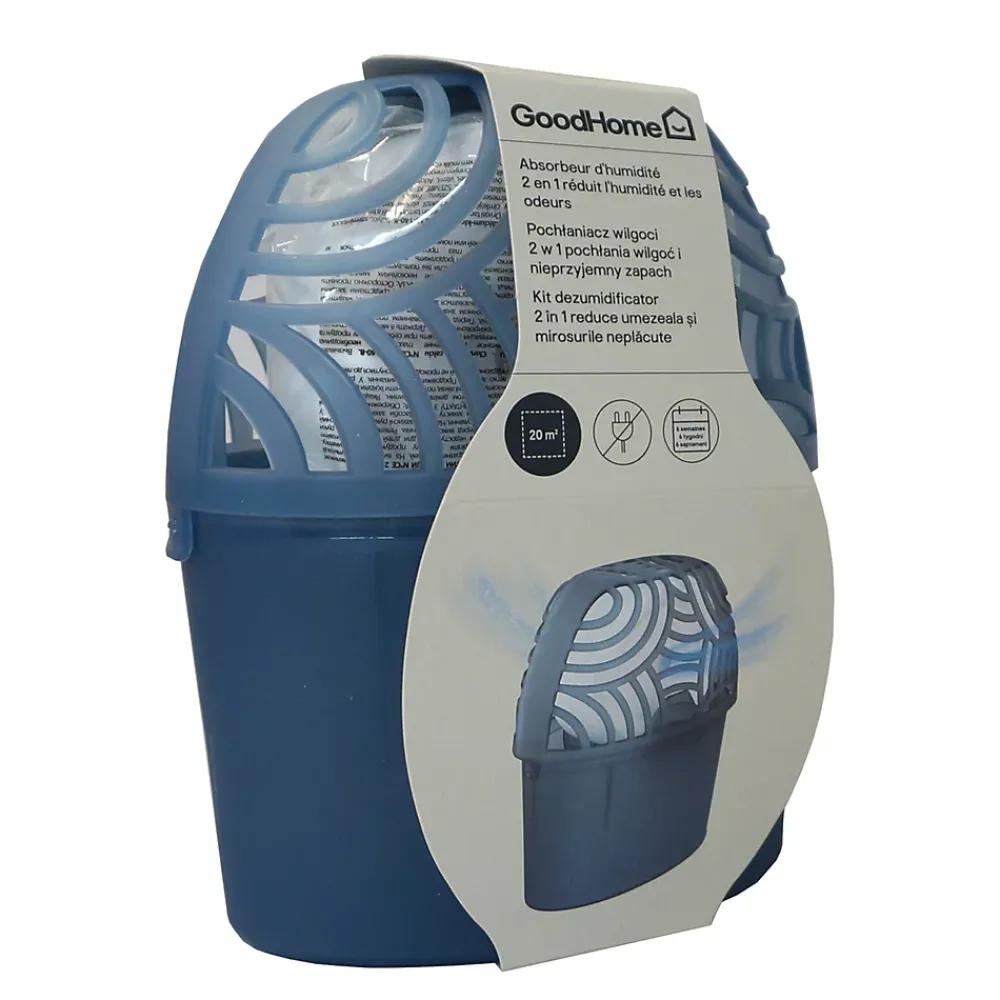 GoodHome Absorbeur d'humidité m² + 1 recharge galet 450g