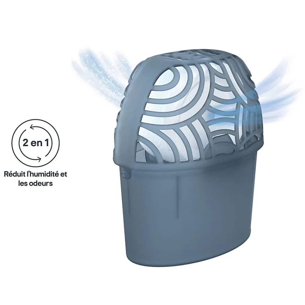 GoodHome Absorbeur d'humidité m² + 1 recharge galet 450g