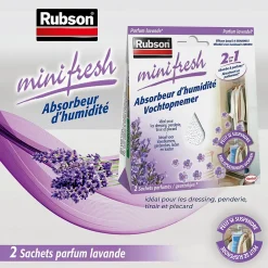 Rubson Absorbeur D'Humidité-Absorbeur d'humidité Mini fresh lavande 2x50g