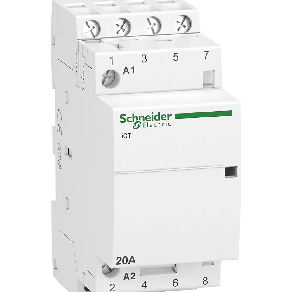 Schneider Electric Autre Commande Modulaire-A9c22824 - Contacteur Tétrapolaire - 4no - 20a - Bobine 230vca - Schneider Acti 9 Ict
