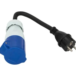 Protec Câble, Fil Et Cordon D'Alimentation-Adaptateur caravane mâle 2P+T vers femelle CEE 17 -