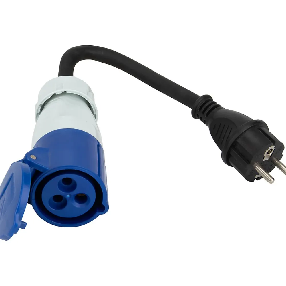 Protec Câble, Fil Et Cordon D'Alimentation-Adaptateur caravane mâle 2P+T vers femelle CEE 17 -