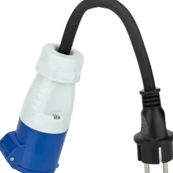 Protec Câble, Fil Et Cordon D'Alimentation-Adaptateur caravane mâle 2P+T vers femelle CEE 17 -