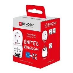 Skross Transformateur, Convertisseur Et Chargeur Usb-Adaptateur de voyage Prise Europe vers Angleterre