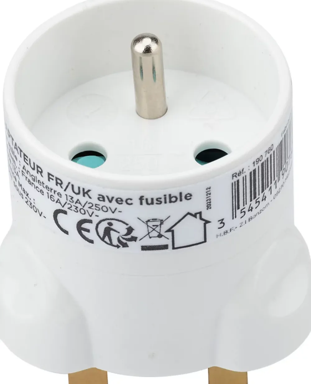 Zenitech Transformateur, Convertisseur Et Chargeur Usb-Adaptateur France - Royaume Uni Blanc -