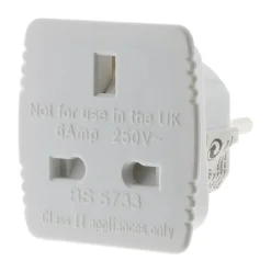 Zenitech Adaptateur prise voyage France vers UK -