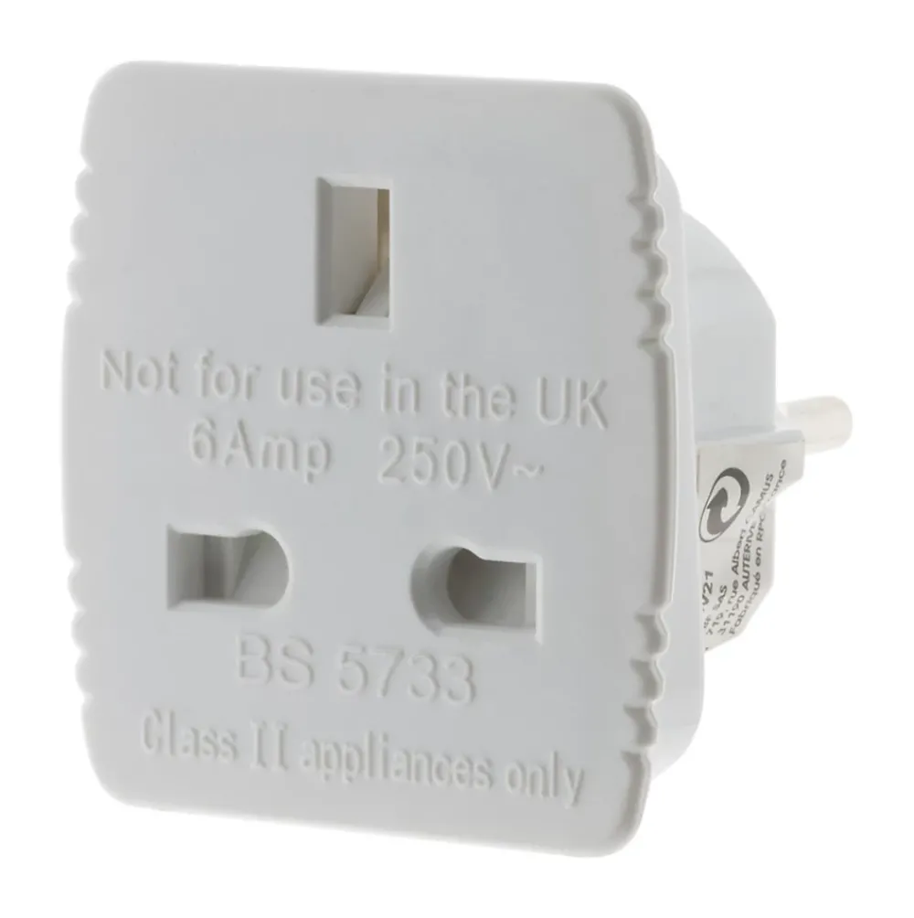 Zenitech Adaptateur prise voyage France vers UK -