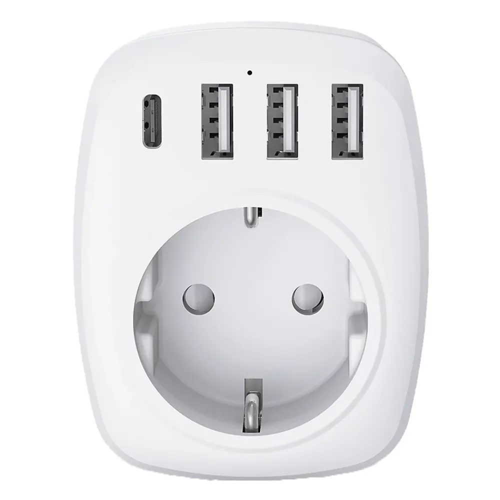 Voltman Transformateur, Convertisseur Et Chargeur Usb-Adaptateur prise voyage UE/UK - 4 ports USB -