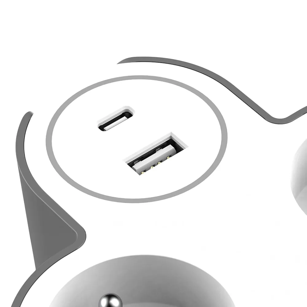 Jacobsen Adaptateur triplite + 2 USB blanche 16A