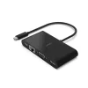 Belkin Chargeur Et Câble Usb-Adaptateur USBC Multimedia GBE HDMI VGA USBA noir
