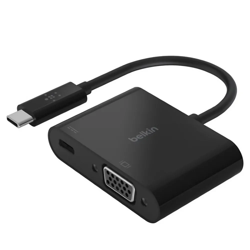Belkin Chargeur Et Câble Usb-Adaptateur USBC vers VGA 60W PD noir