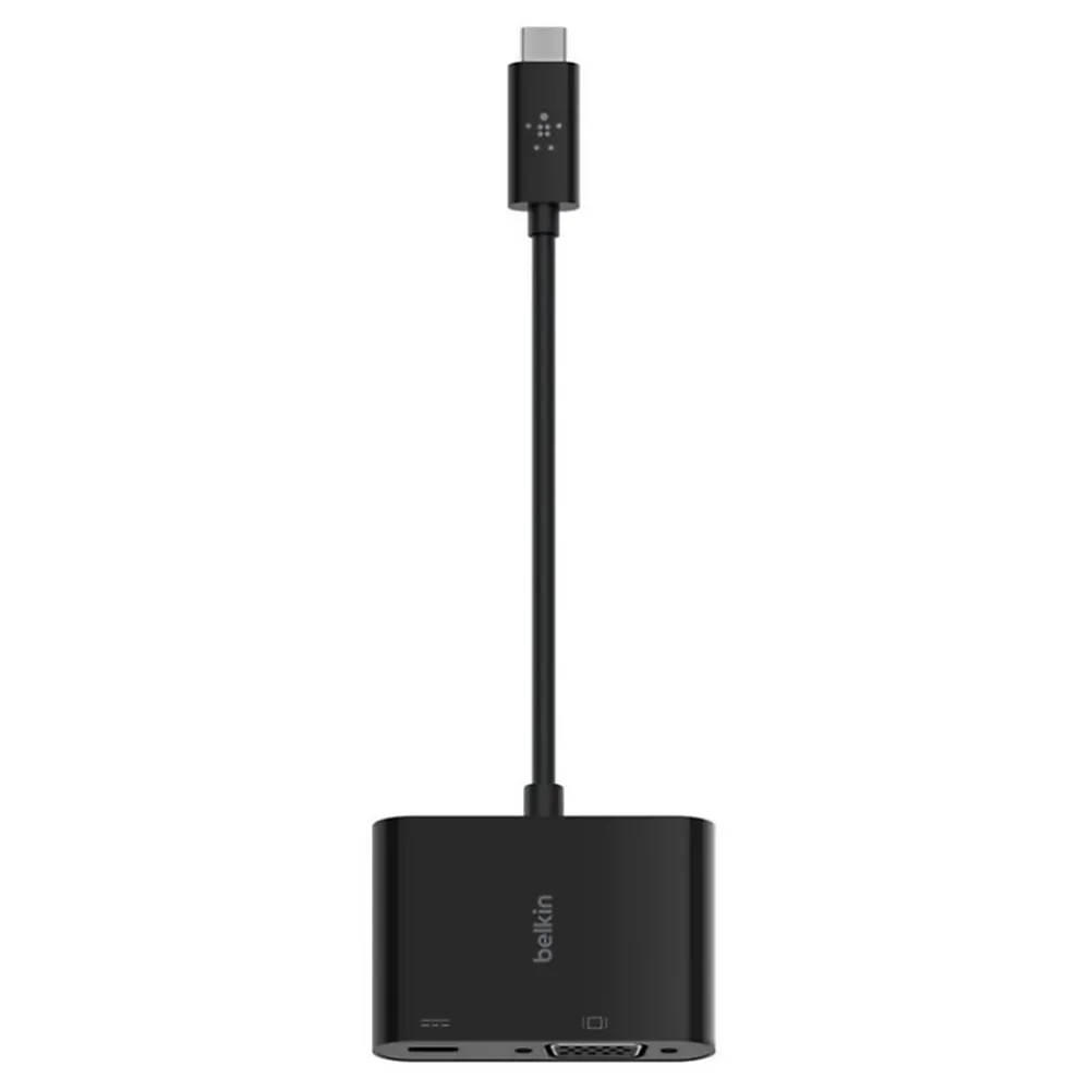 Belkin Chargeur Et Câble Usb-Adaptateur USBC vers VGA 60W PD noir