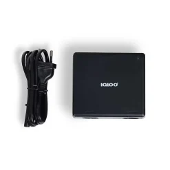 Igloo Adaptateur 230V vers 12V avec câble détachable 230V noir compact