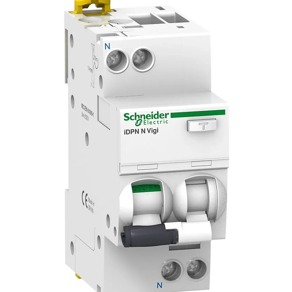 Schneider Electric A9d32640 Disjoncteur Différentiel 30ma 40a - 1p+n - 6ka - Type A Auxiliarisable - Vigi Schneider Idpn