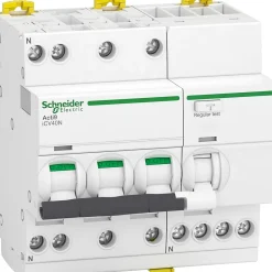 Schneider Electric A9de3716 Disjoncteur Différentiel Triphasé 3p+n 16a - 30ma - 6ka - Type Ac Courbe C - Schneider Icv40n