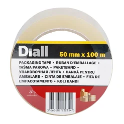 Diall Adhésif d'emballage transparente, 50 mm x 100 m