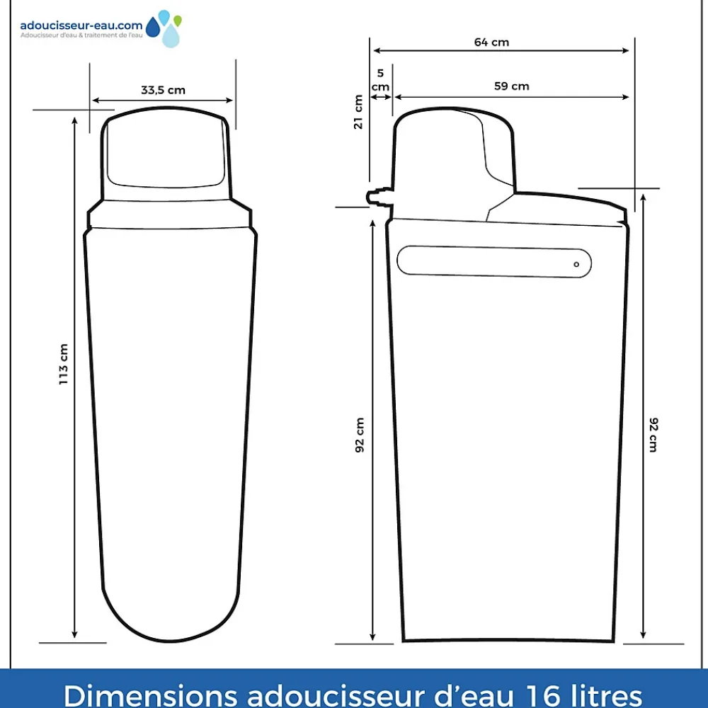 Toodo Adoucisseur D'eau 16l Fleck 5600 Sxt Complet Avec Accessoires