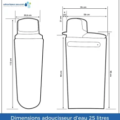 Toodo Adoucisseur D'eau 25l Fleck 5600 Sxt Volumétrique électronique