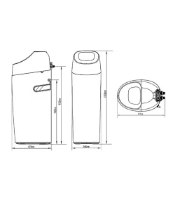 Apic Adoucisseur d'eau 18L Vanne Canature complet avec accessoires