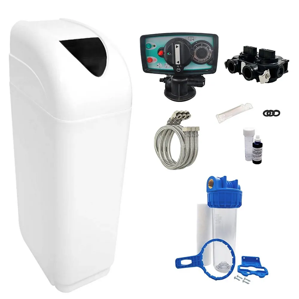Toodo Adoucisseur D'Eau-Adoucisseur D'eau 20l Vanne Fleck 5600 Mv Complet Bac Blanc - Kit Essentiel