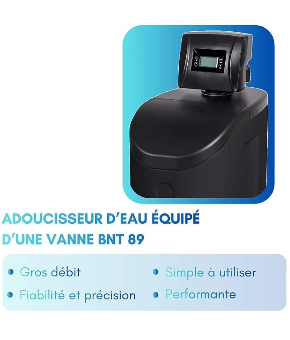 Apic Adoucisseur D'Eau-Adoucisseur d'eau PHOCION 34L gros débit avec Accessoires + Mise en Service Gratuite
