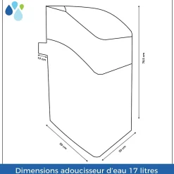 Toodo Adoucisseur D'eau Sans électricité Kube 17l - 2 à 4 Personnes Vanne Volumétrique Mécanique