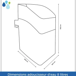 Toodo Adoucisseur D'Eau-Adoucisseur D'eau Sans électricité Kube 8l Vanne Volumétrique Mécanique - Complet Avec Accessoires