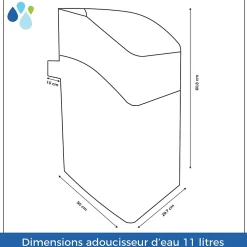Toodo Adoucisseur D'eau Sans électricité Kube 11l - 1 à 2 Personnes Vanne Volumétrique Mécanique