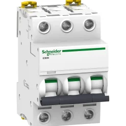 Schneider Electric Disjoncteur Et Coupe-Circuit-A9f74370 Schneider Ic60n Disjoncteur Triphasé Schneider 0,5a - 3p - Courbe C - 50ka - à Vis