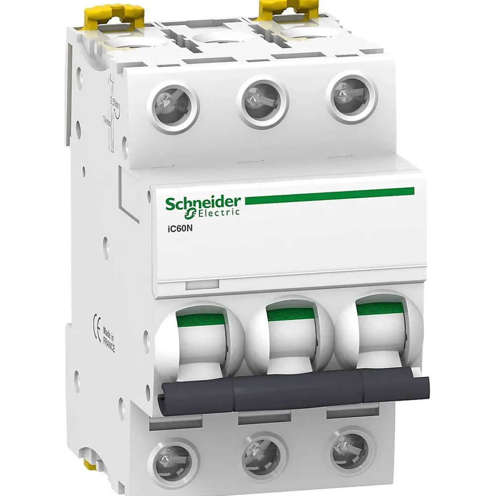 Schneider Electric Disjoncteur Et Coupe-Circuit-A9f74370 Schneider Ic60n Disjoncteur Triphasé Schneider 0,5a - 3p - Courbe C - 50ka - à Vis