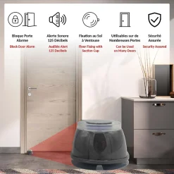 Fishtec Alarme Sans Fil-Alarme porte flash 125 dB