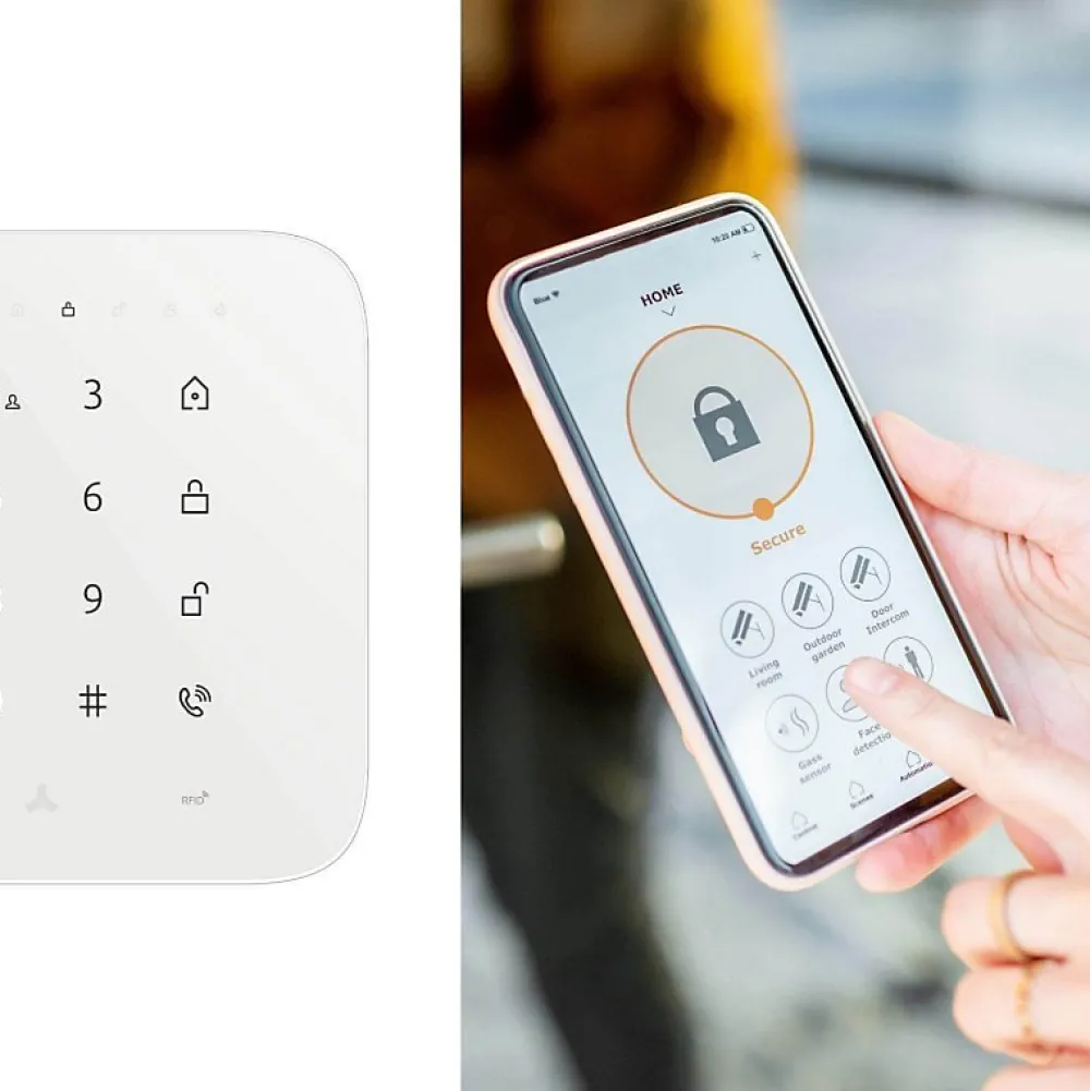 Lifebox Alarme Sans Fil-Alarme maison sans fil wifi et gsm 4G connectée Casa avec sirène extérieure - kit 8