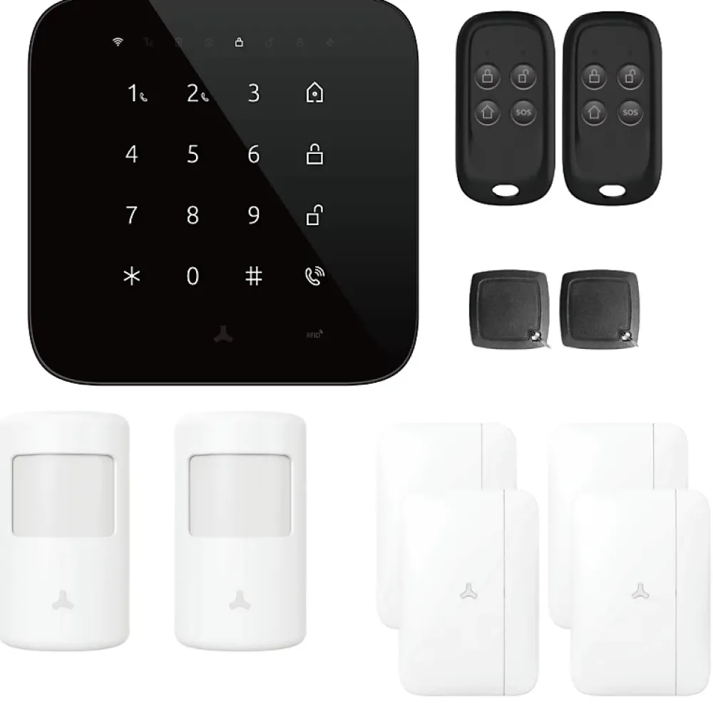 Lifebox Alarme Sans Fil-Alarme maison wifi et gsm 4G sans fil connectée Casa Noire - kit 6
