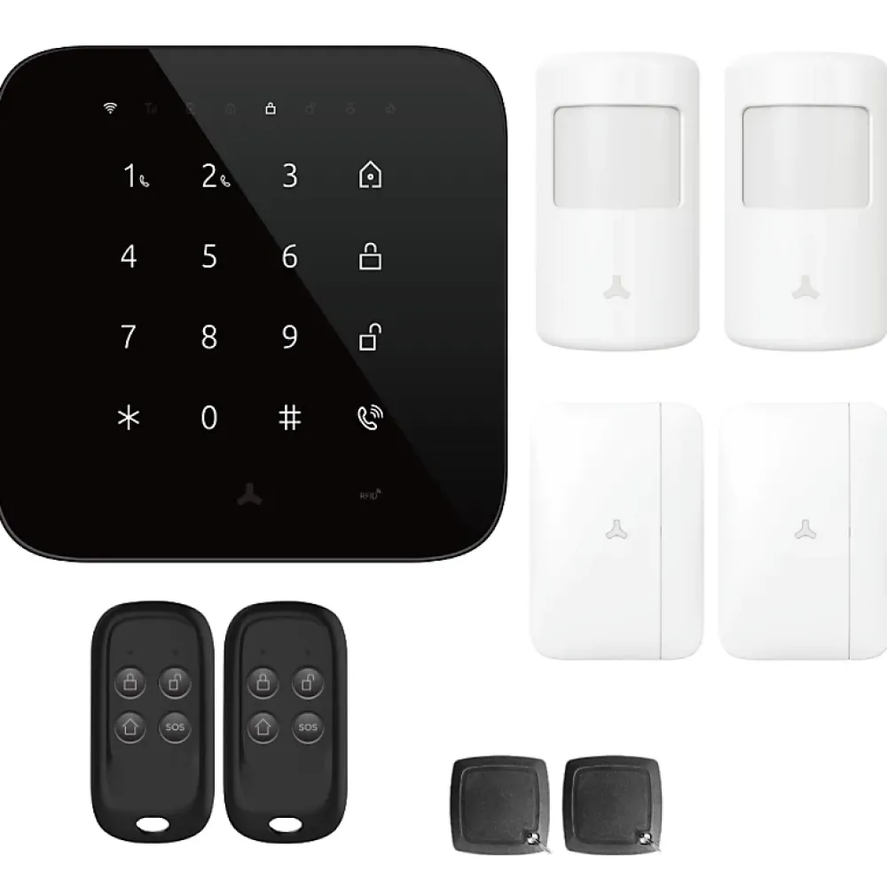 Lifebox Alarme maison wifi et gsm 4G sans fil connectée Casa Noire - kit 2