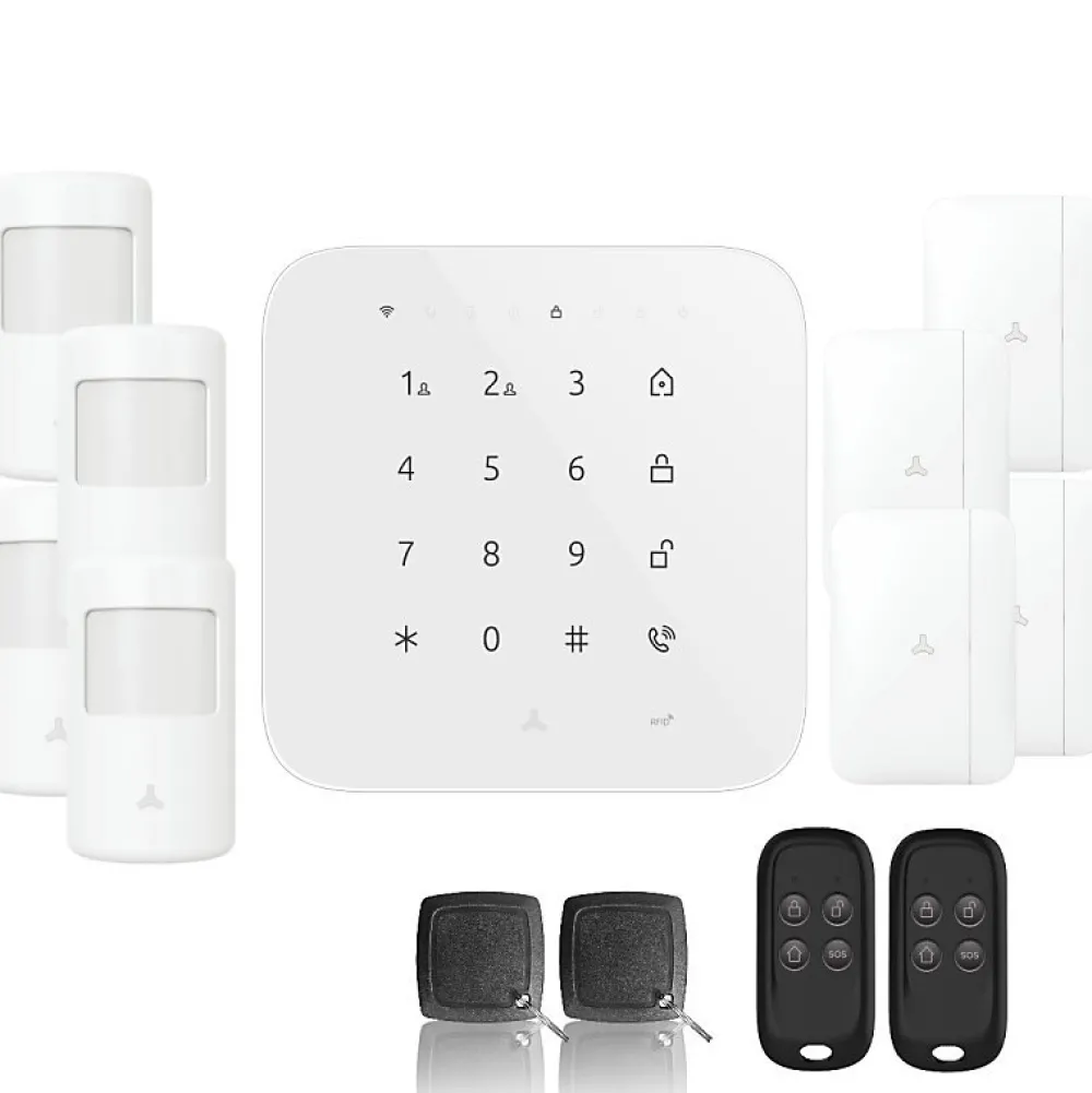 Lifebox Alarme Sans Fil-Alarme maison wifi et gsm 4g sans fil connectée casa- kit 4