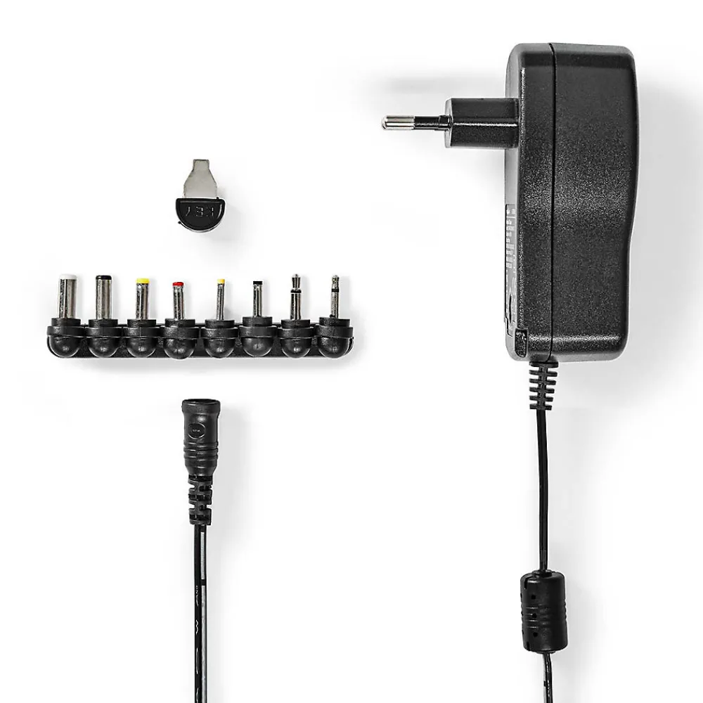 Nedis Transformateur, Convertisseur Et Chargeur Usb-Alimentation 3 à 12V 1.5A - 8 embouts