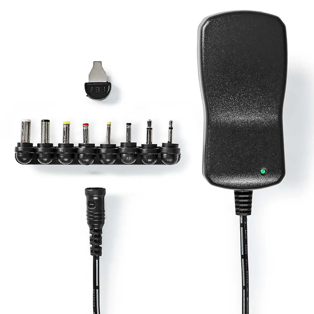 Nedis Transformateur, Convertisseur Et Chargeur Usb-Alimentation 3 à 12V 1.5A - 8 embouts