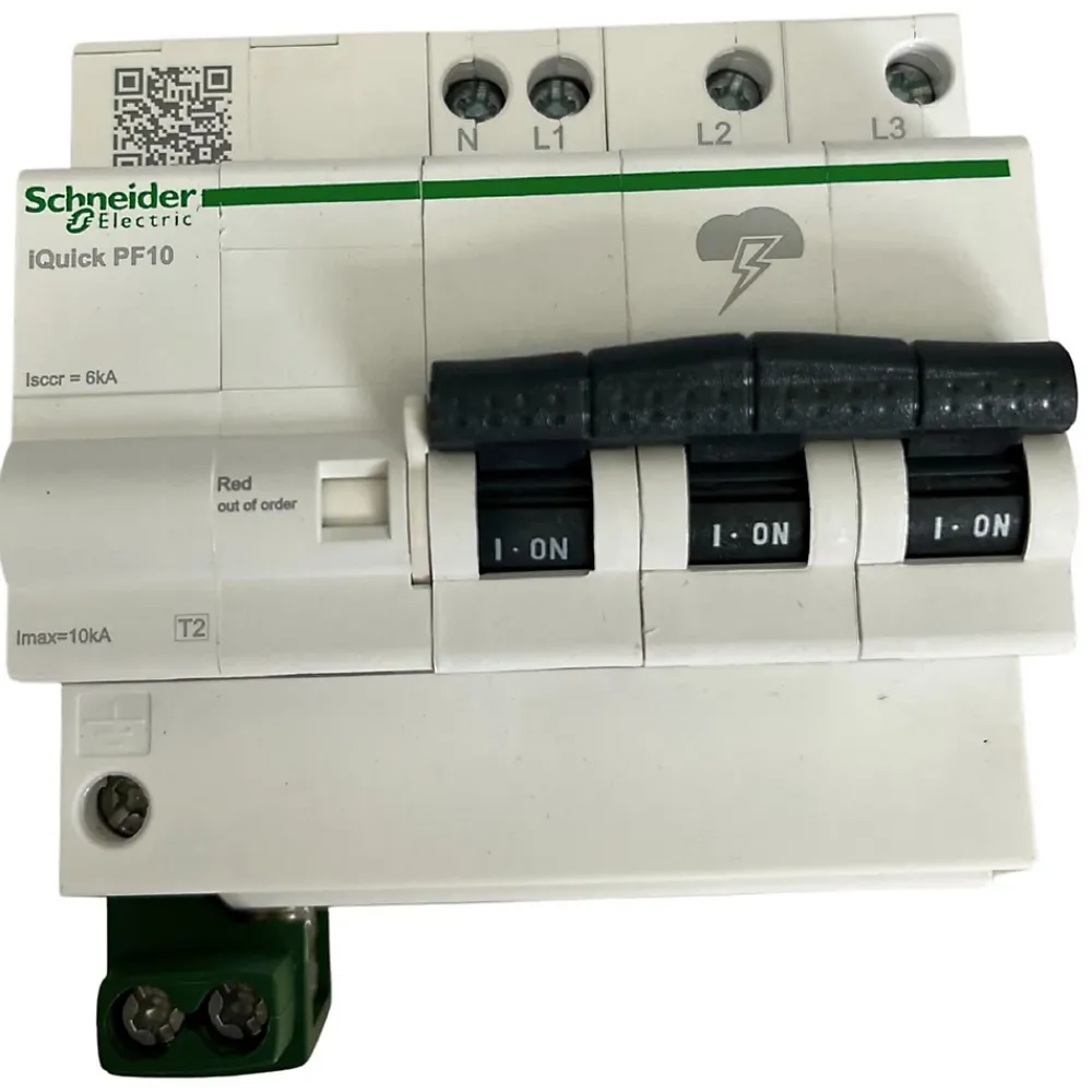 Schneider Electric A9l16618 Schneider - Parafoudre Triphasé + Neutre De Type 2 Autoprotégé - 10ka - Report De Signalisation