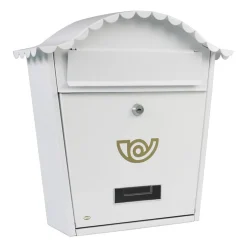 Amig Boîte Aux Lettres 2 Portes-- Boîte aux lettres 1 - 370 x 360 x 105 mm - Acier - Blanc