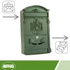 Amig Boîte Aux Lettres 2 Portes-- Boîte aux lettres 4 - 400 x 240 x 80 mm - Aluminium - Vert