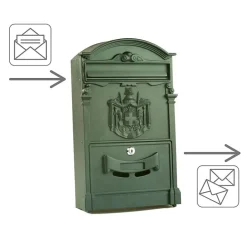 Amig Boîte Aux Lettres 2 Portes-- Boîte aux lettres 4 - 400 x 240 x 80 mm - Aluminium - Vert