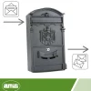Amig - Boîte aux lettres 4 - 400 x 240 x 80 mm - Aluminium - Noir