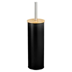 Amig Flotteur Chasse D'Eau-- Brosse toilette NATURLINE - 95 x 380 mm - Acier / Bambou - Noir