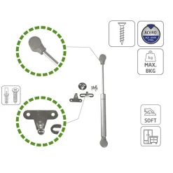 Amig Compas, Coulisse Et Coulisseau-- Compas à gaz ouvert 95 - 8 kg - Gris