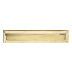 Amig Boîte Aux Lettres 2 Portes-- Entrée de boîte aux lettres 2 - 342 x 73 mm - Laiton - Poli
