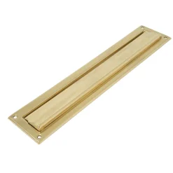Amig Boîte Aux Lettres 2 Portes-- Entrée de boîte aux lettres 2 - 342 x 73 mm - Laiton - Poli