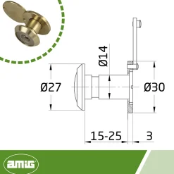 Amig Judas Pour Porte-- Judas optique 4 - 14 15-25 mm - Laiton - Poli