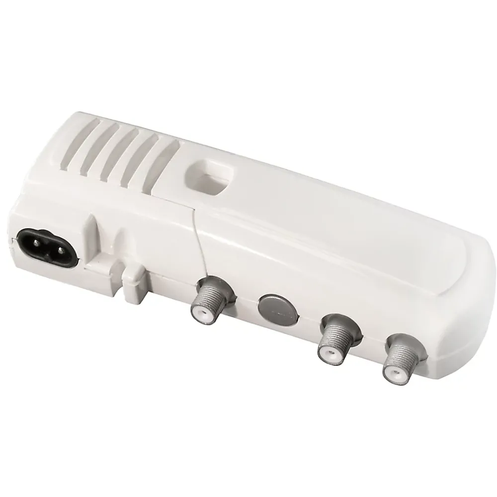 Iotronic Amplificateur Tv-Amplificateur intérieur TV 2 sorties réglables, UHF/VHF - Fiche F